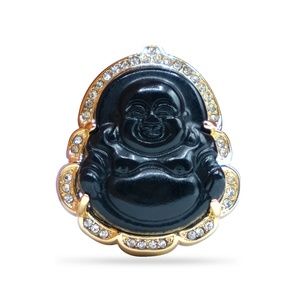 Buddha Lapel Pin - Black